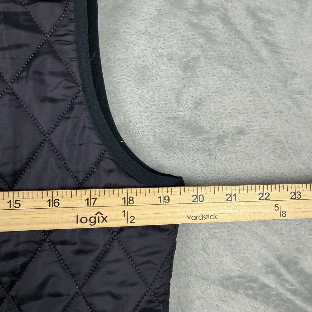 Barbour Betty Vest Womens Size 10 Blue Quilted Fleece Liner Pockets Full Zip - Picture 8 of 9